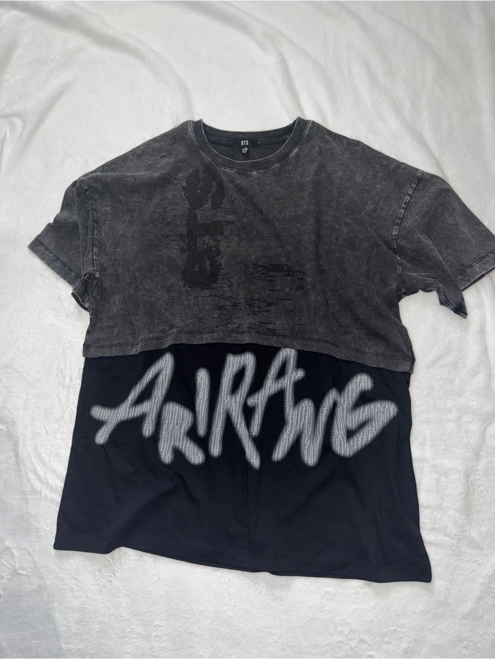 BTS ARIRANG TOUR TEE Black & Charcoal Layered Graphic